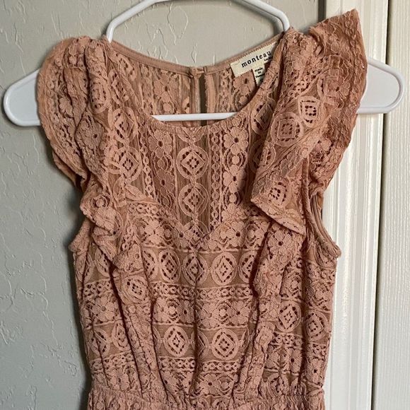 Monteau Mauve Lace Sleeveless Dress Size Small - Picture 2 of 15